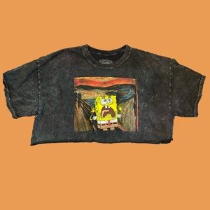 Spongebob Scream Painting Crop Top